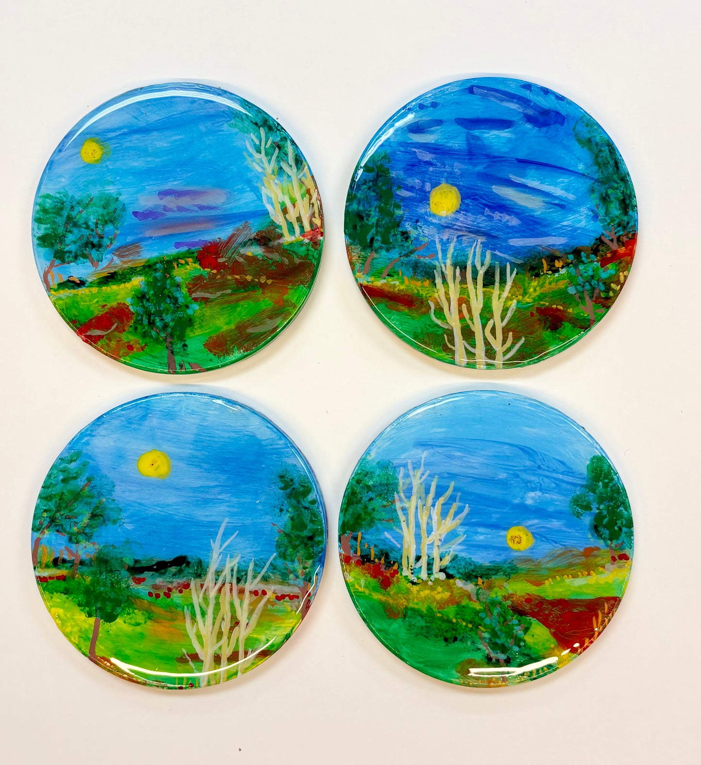 Artsy and Arthritic - Hand painted coasters