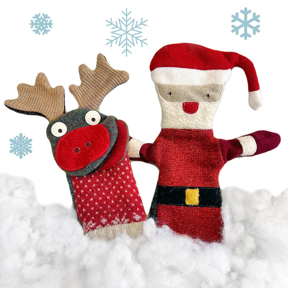 Cate and Levi - Rudolph The Reindeer | Reclaimed Wool : 12 inch height (30.5 cm).