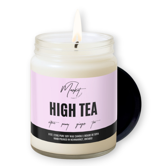 Market Candle Company - HIGH TEA SOY CANDLE: 8 oz Single Wick