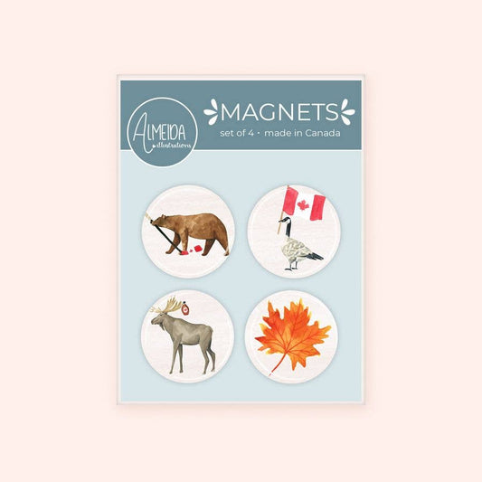 Almeida Illustrations - Canadian Animals II Magnet Set