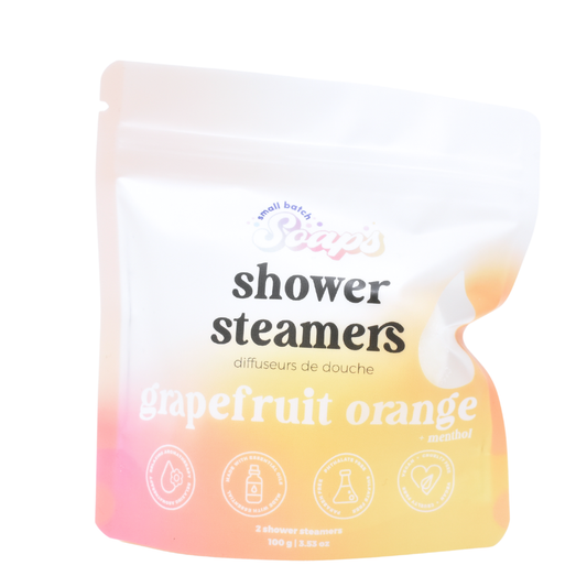 Small Batch Soaps - Grapefruit Orange Shower Steamers: 2-Pack