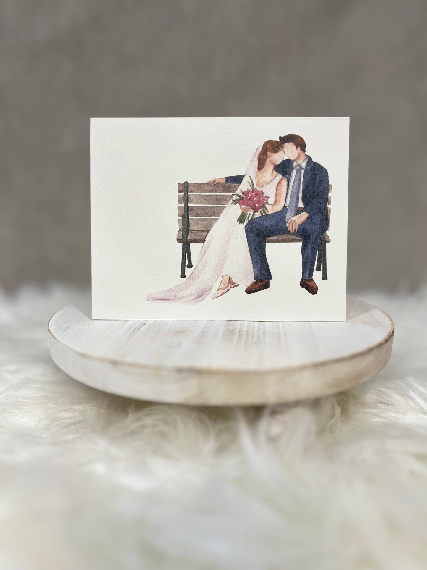 Paper Kuts - Bride and Groom Congratulations Card Includes Kraft Envelope: Square