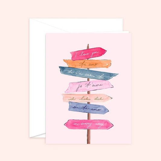Almeida Illustrations - All the Ways to Say I Love You Greeting card | Anniversary: White