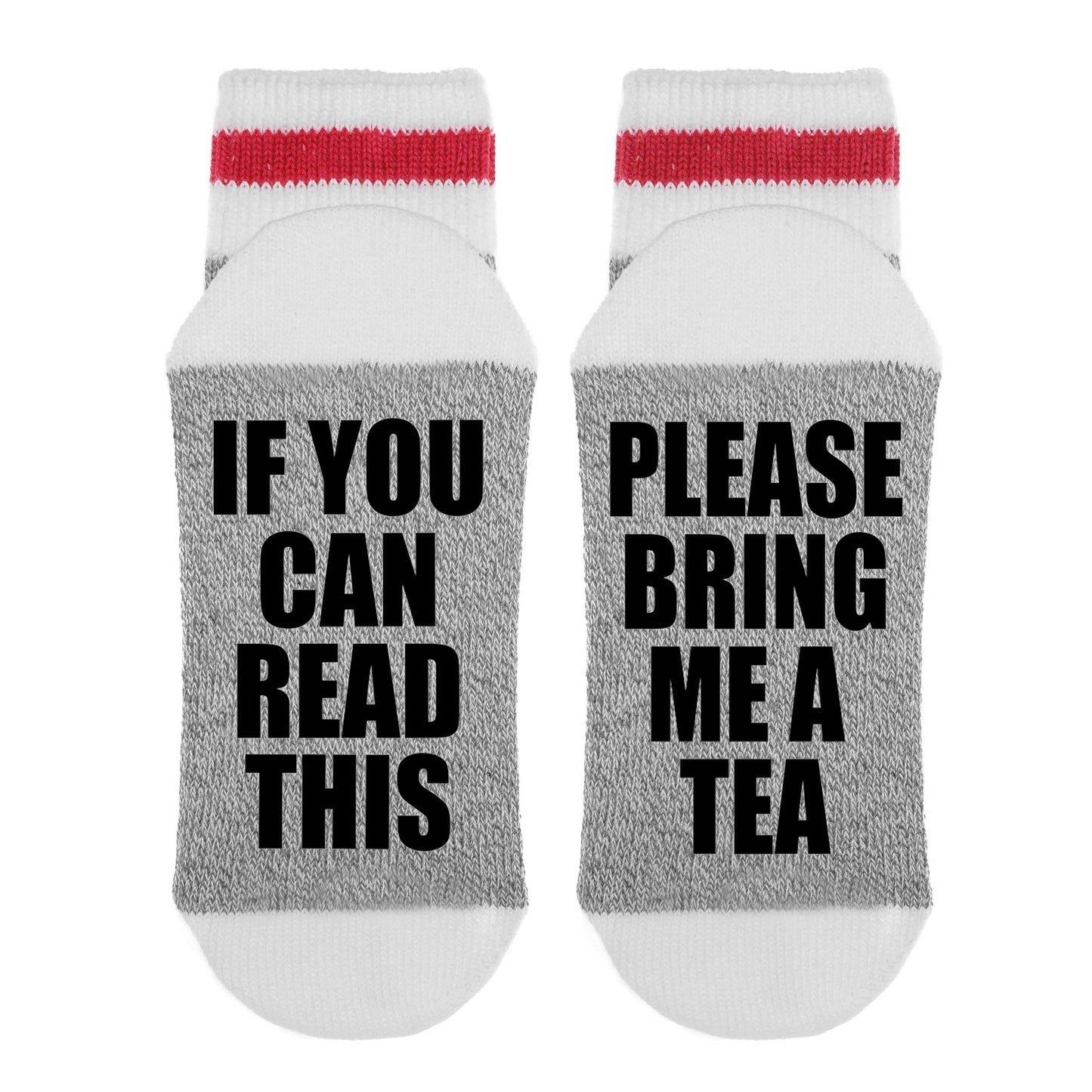 Sock Dirty to Me - Please Bring Me Tea Socks - Socks: Matte White