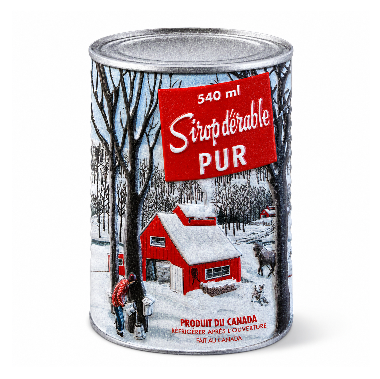 Seracon - Resin Souvenir Magnet Maple Syrup Can: Glossy / English