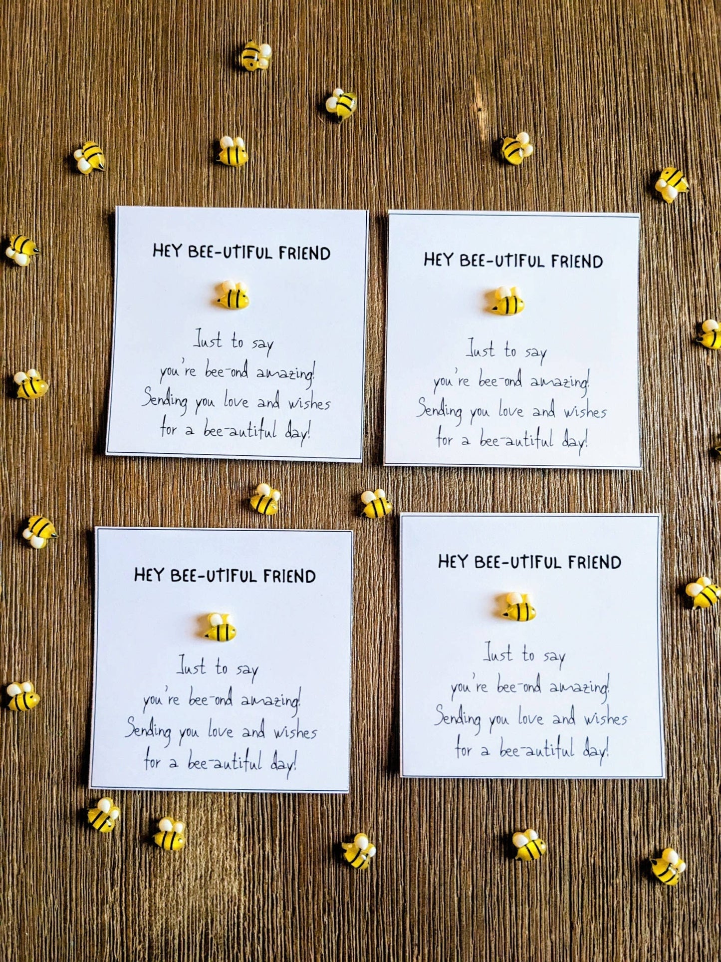 Uplifted Ink - Bee-autiful Friend Card with Bee Figurine: 1 Card