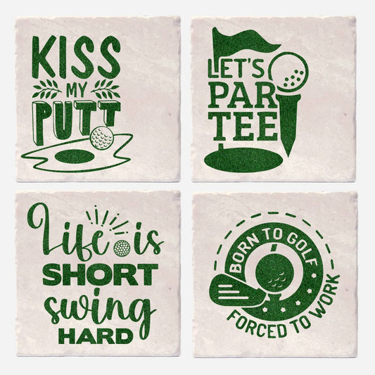 Versatile Coasters Canada - Golf Grass Sayings Themed Coasters