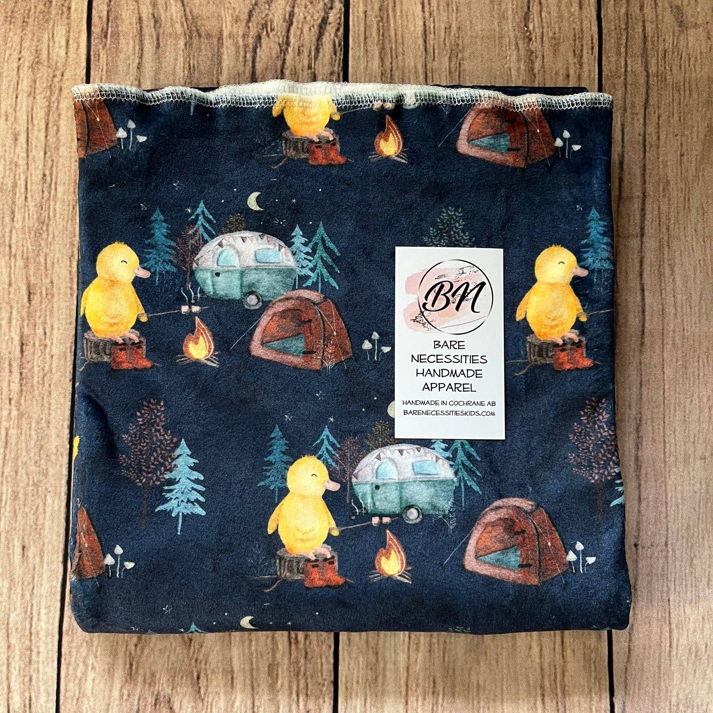Busy Little Stitches - Duck Boots Camping Toddler Blanket