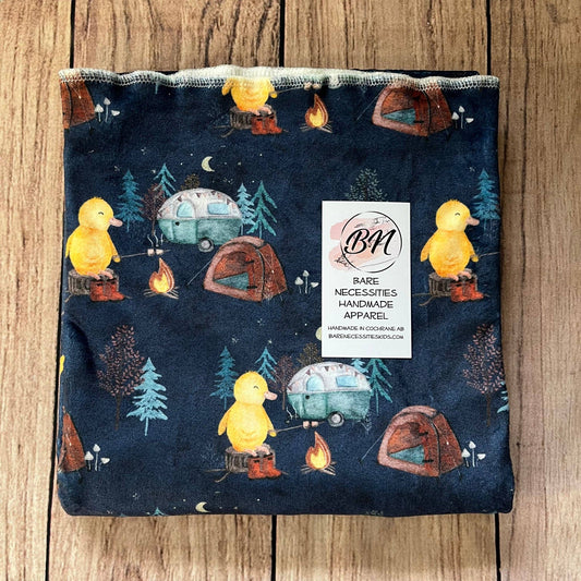 Busy Little Stitches - Duck Boots Camping Toddler Blanket