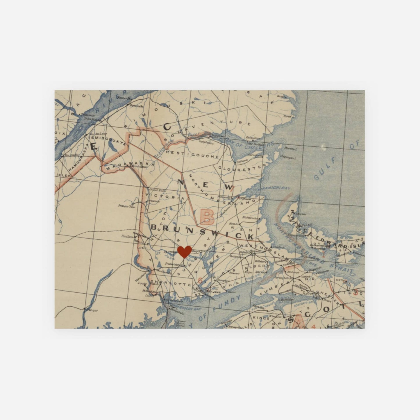 Sadie & June - Burlington area  Map Postcard