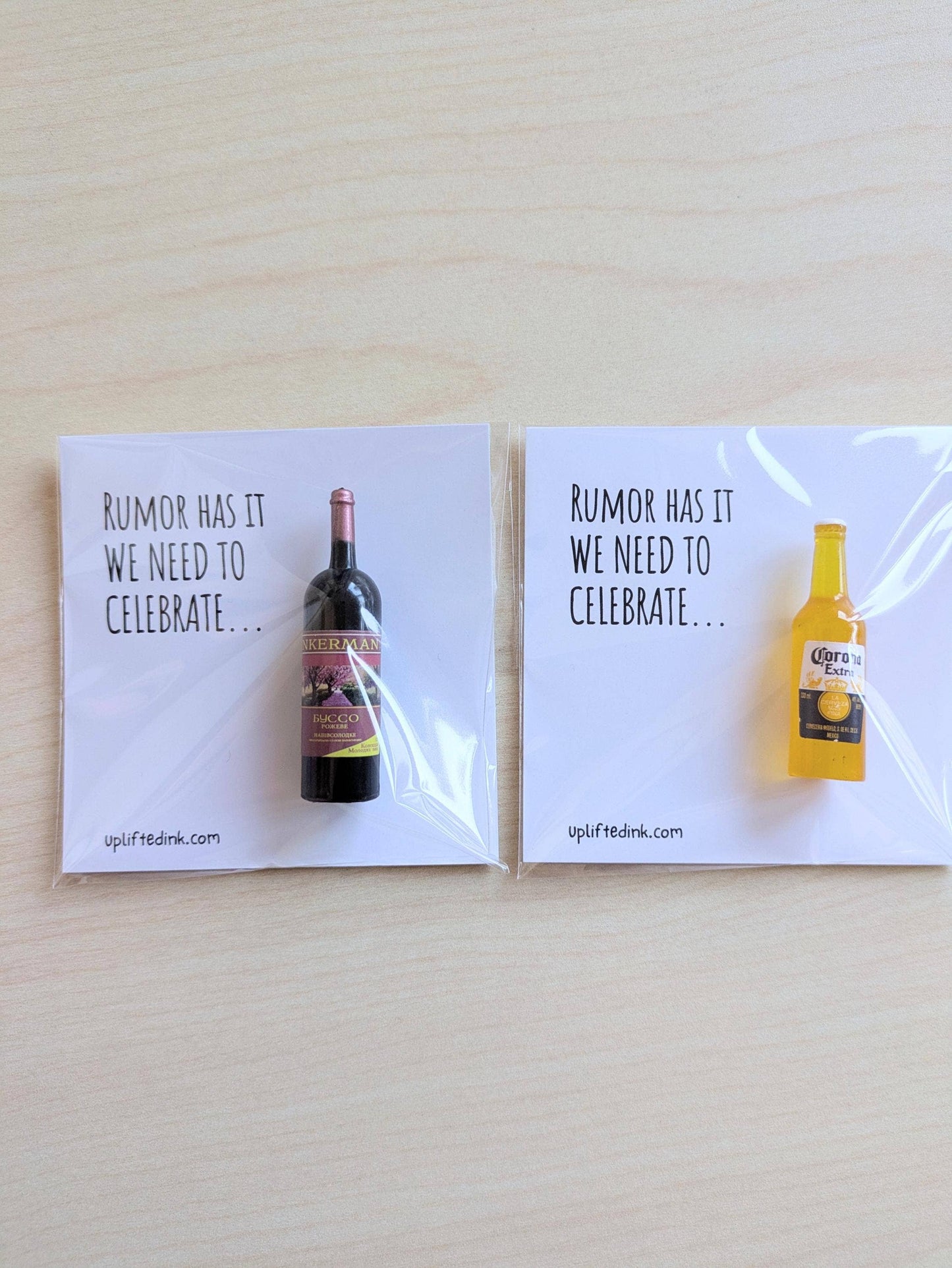 Uplifted Ink - Celebration Mini Card with Wine/Beer - Personalized Option: Beer