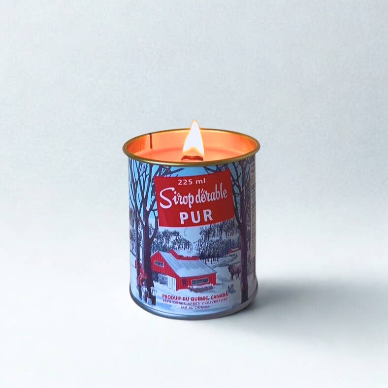 Seracon - Maple Syrup Candle – 225 ml Iconic Tin Can (Wood wick)