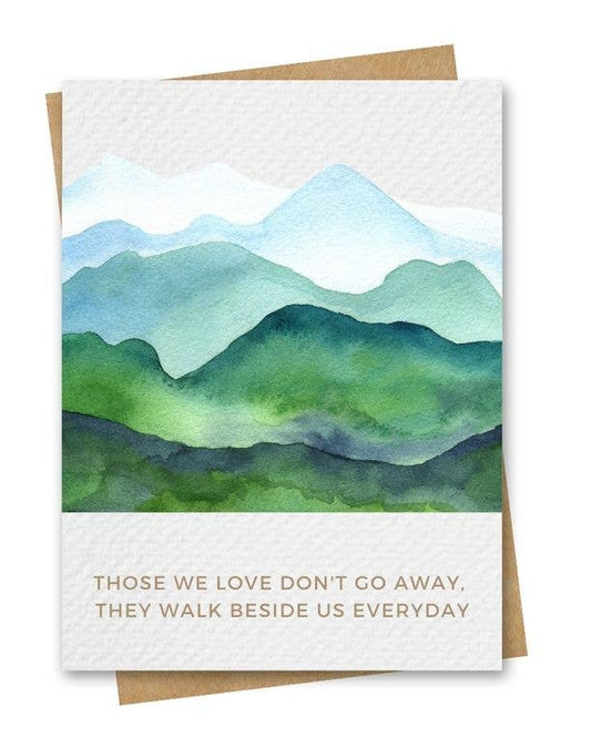 Paper Kuts - "Walk Beside Us" Sympathy Card/ Square
