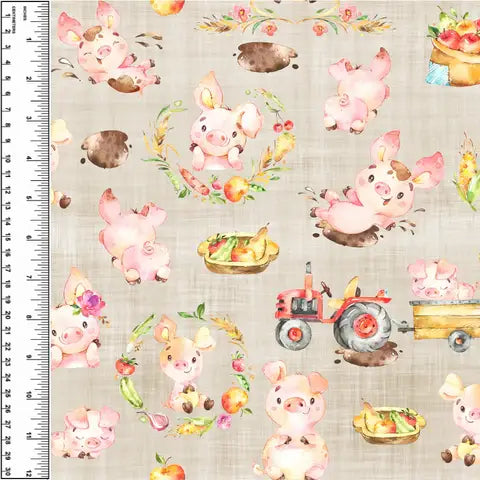 Busy Little Stitches - Mud Pigs Toddler Blanket
