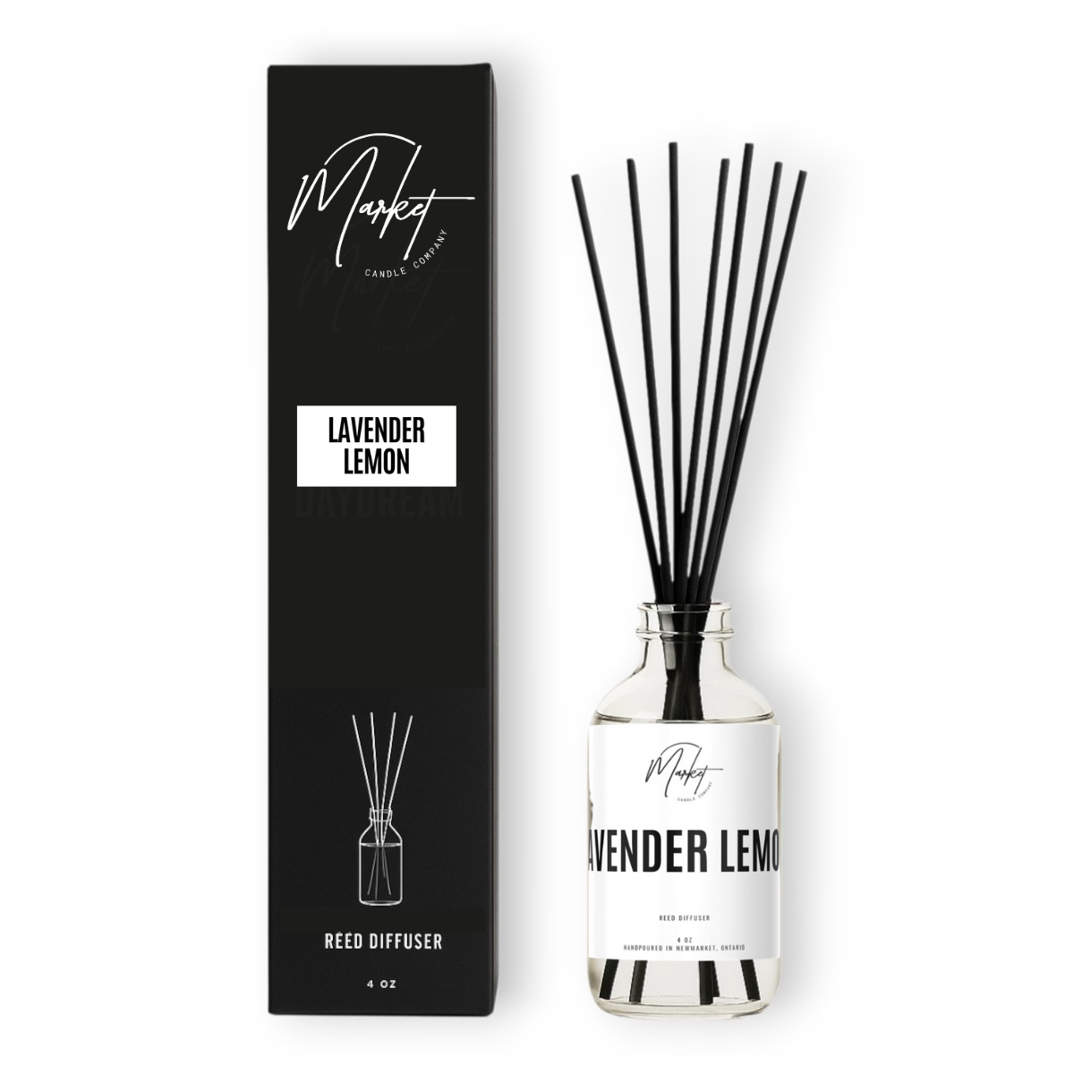 Market Candle Company - LAVENDER LEMON DIFFUSER REEDS: STANDARD LABEL