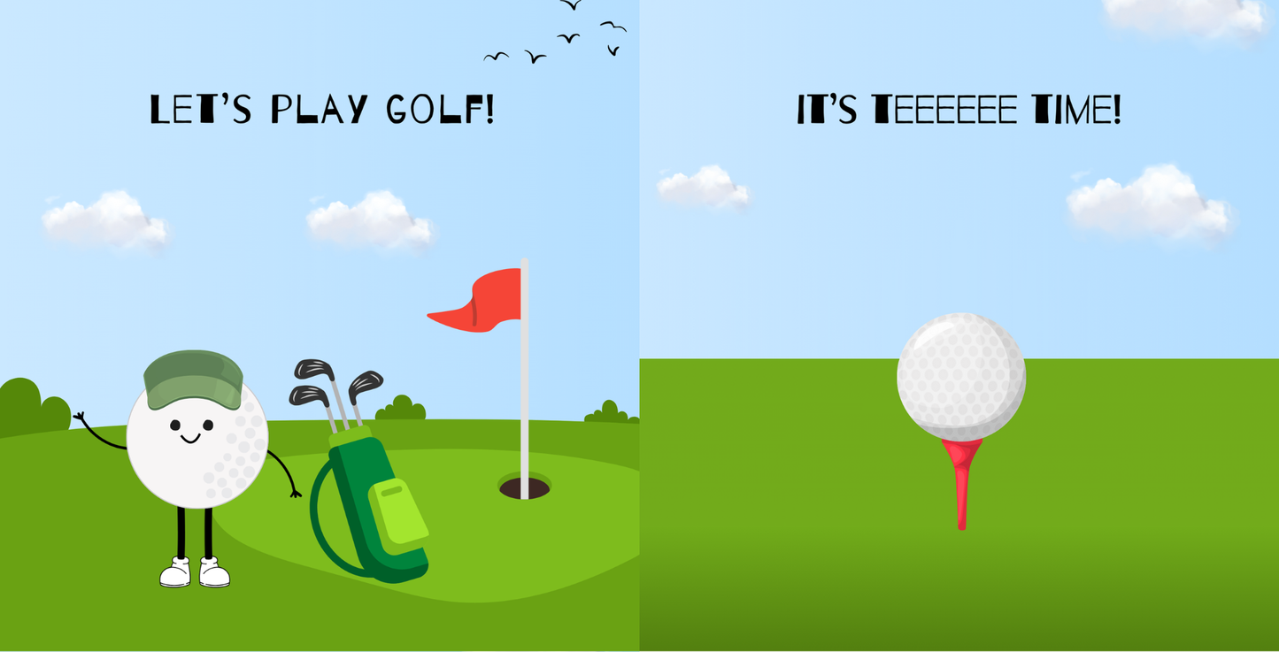 Doodle Paw Press - Hello Golf | Golf Books for Babies | Sports Baby Books