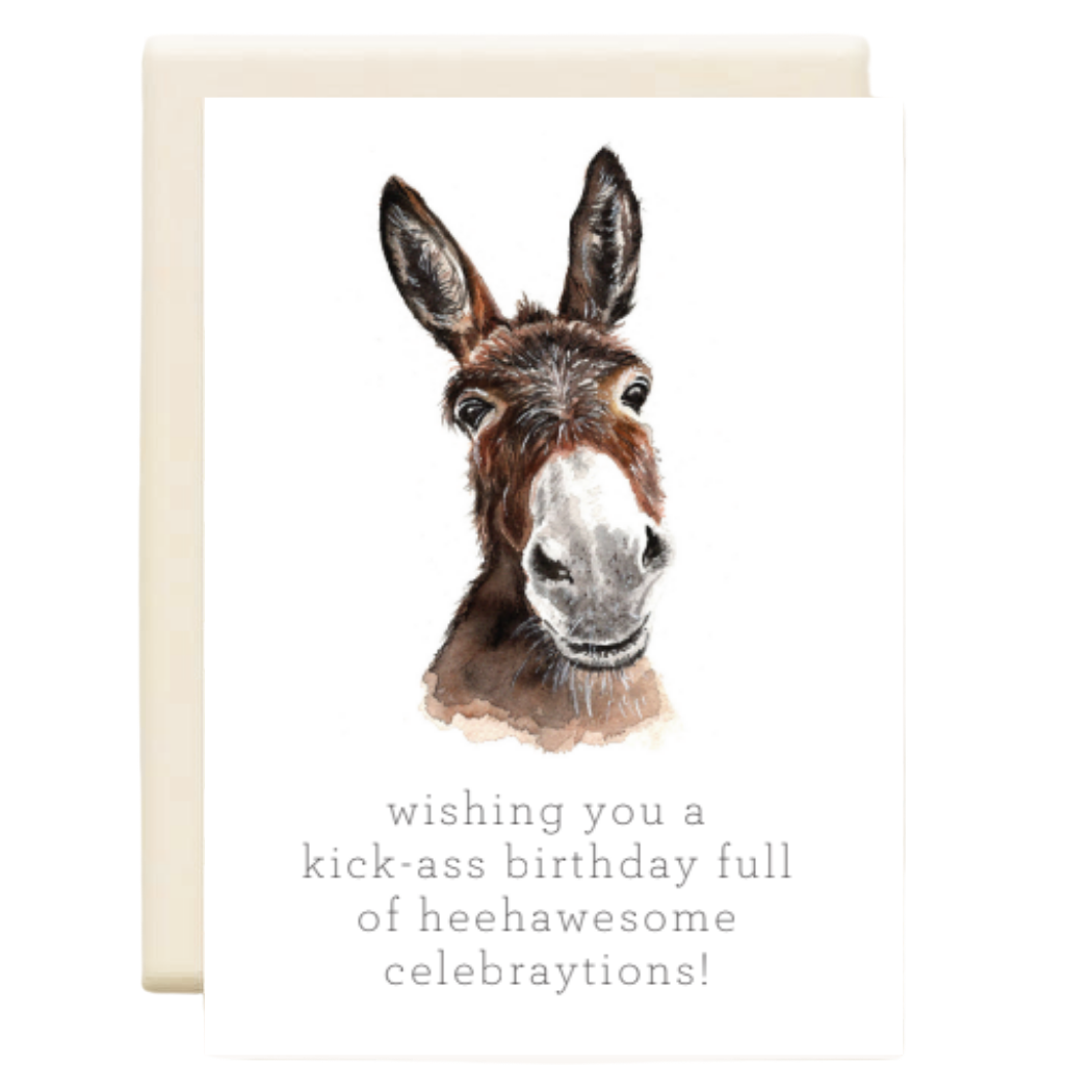 Inkwell Cards - Donkey | Birthday Greeting Card