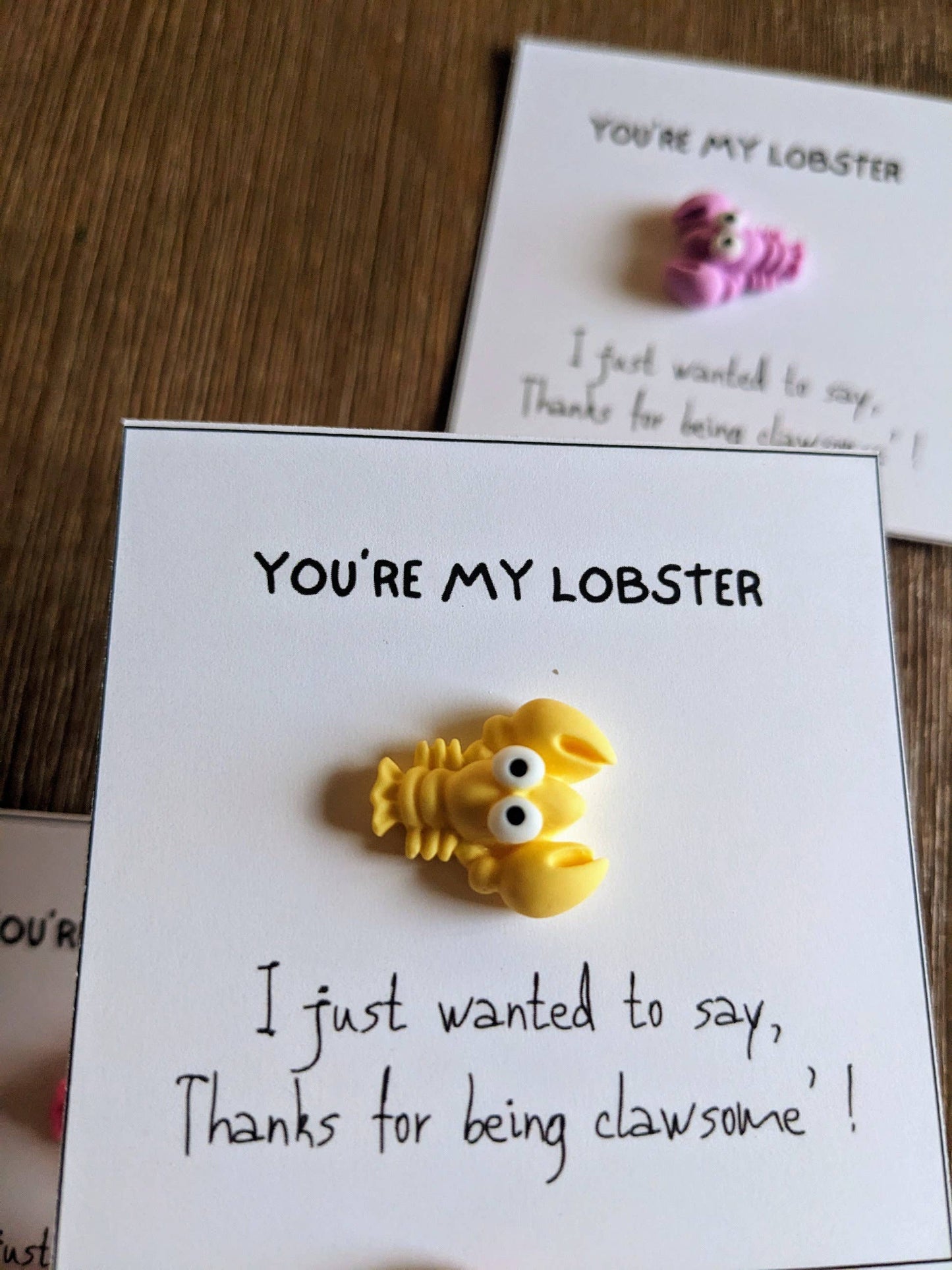 Uplifted Ink - Lobster Appreciation Love & Motivation Card: Variety of Colors / 1 Card