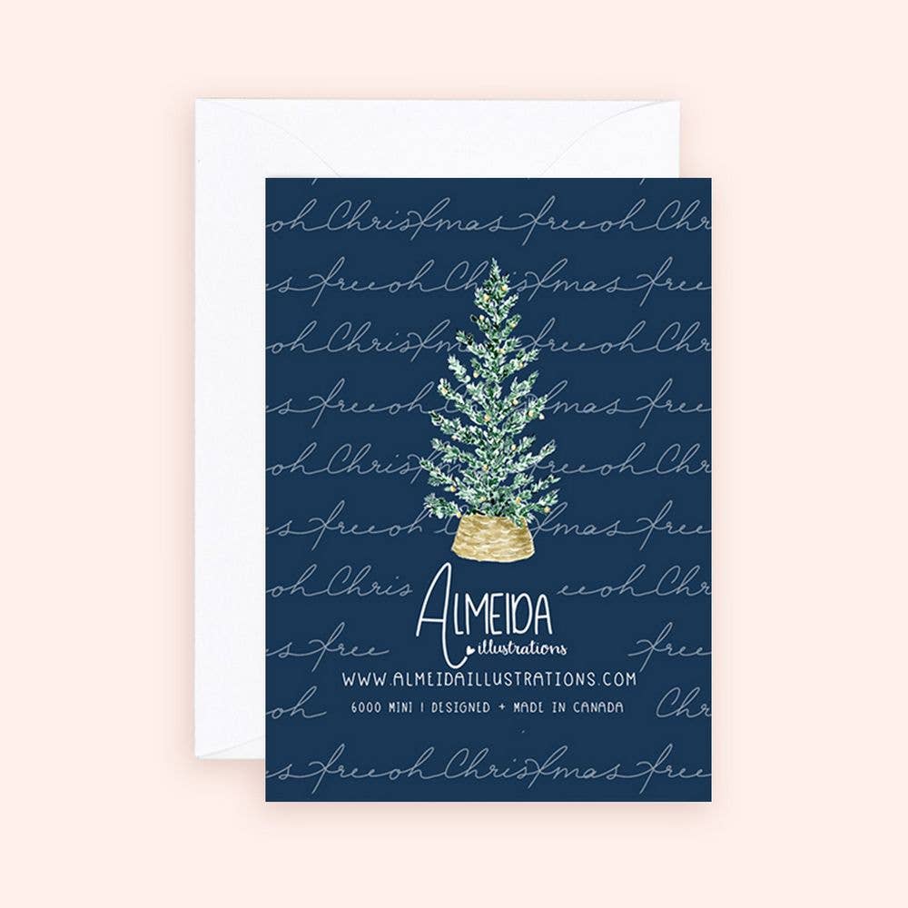 Almeida Illustrations - Mini Card - Oh Christmas Tree Enclosure Card