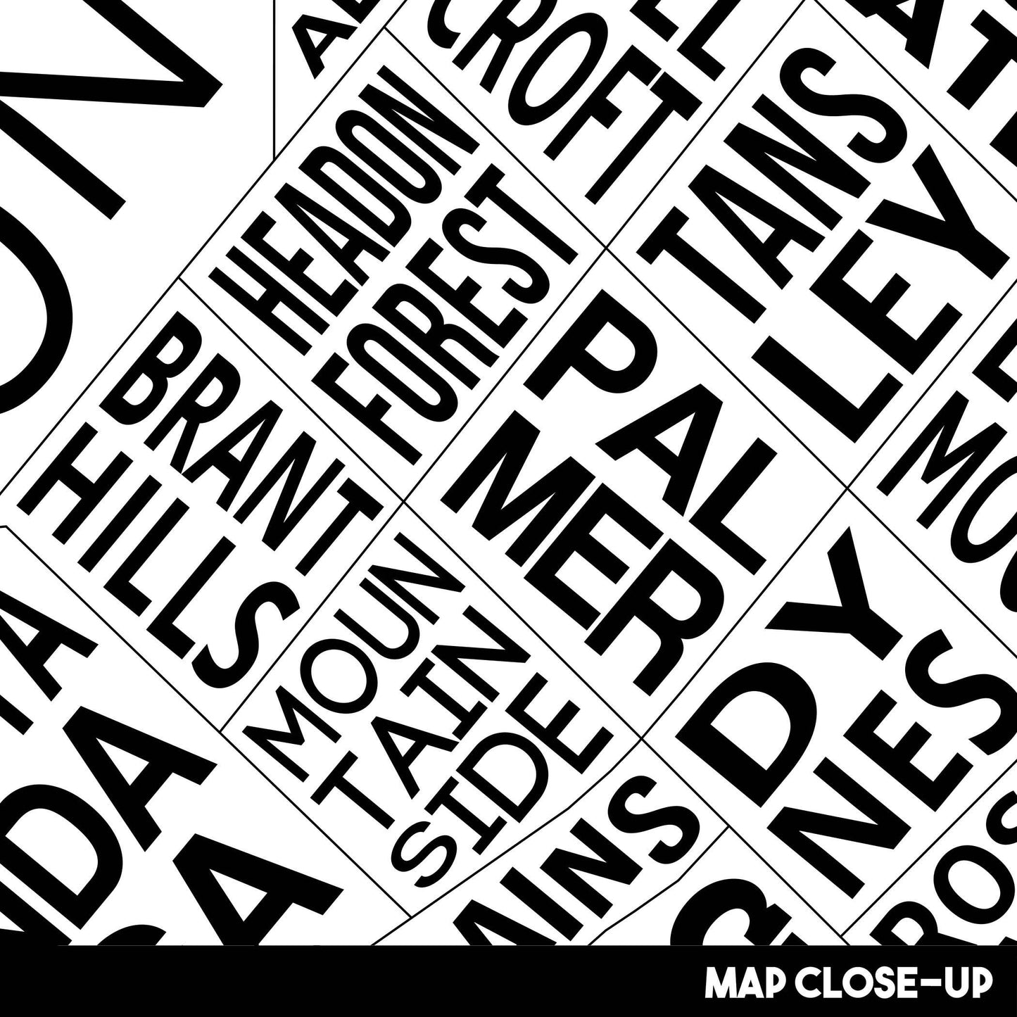 Damon D Chan - Burlington Ontario Neighbourhood Typography City Map Print: 11" x 14"