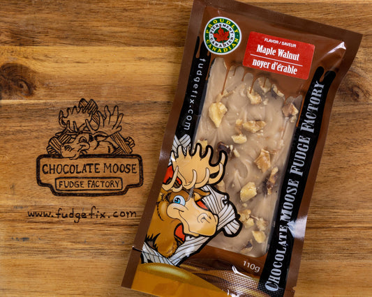 Chocolate Moose Fudge Factory - Fudge - Maple Walnut 110gCase of 12: 110g
