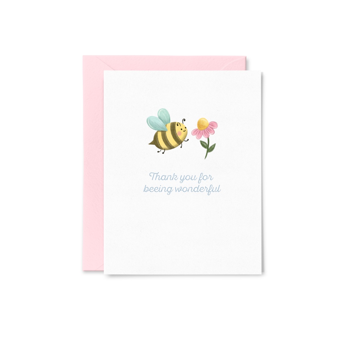 The Pretty Pink Studio - Beeing Wonderful | Thank You Greeting Card