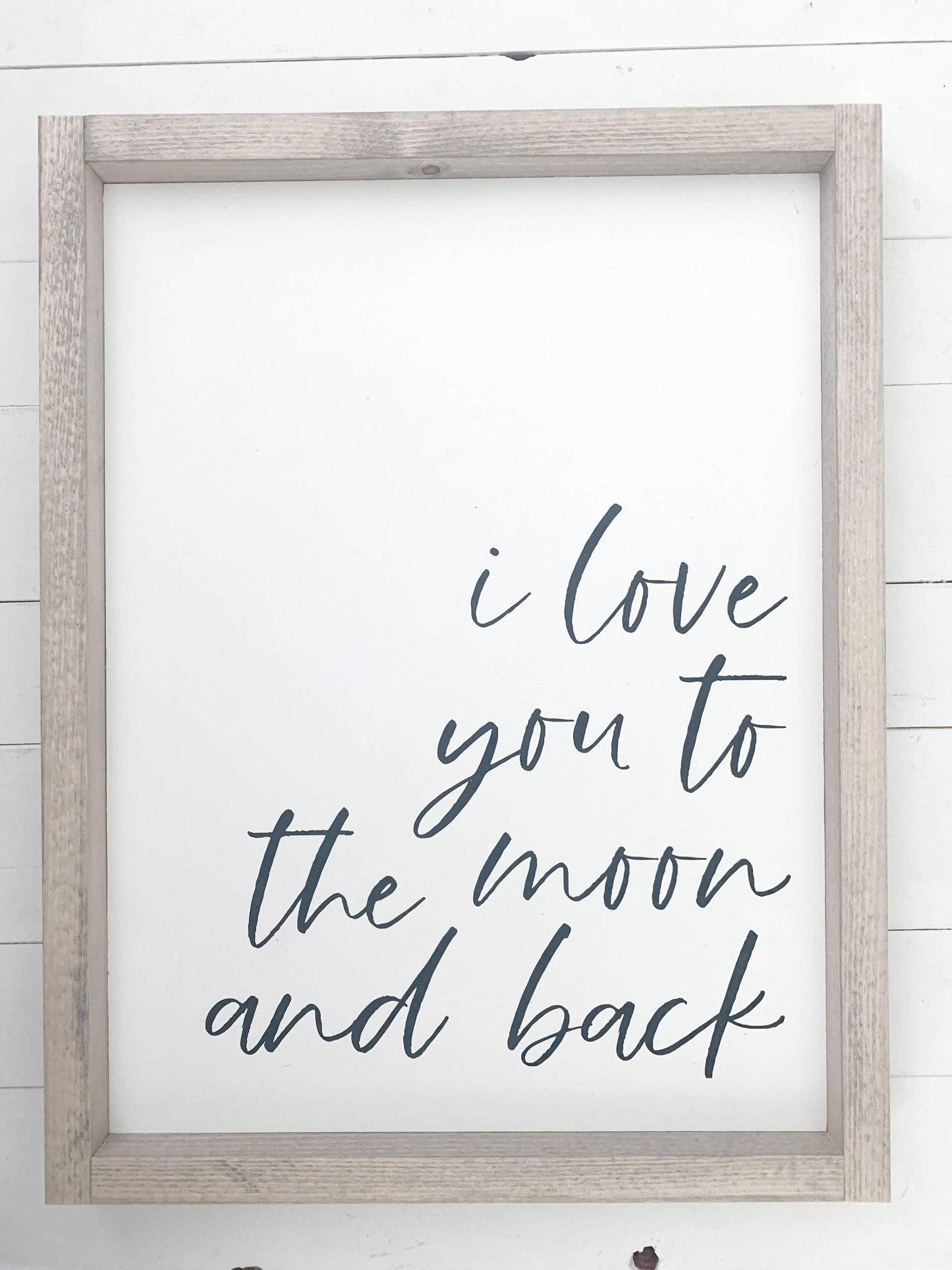 Ashwood Designs - I love you to the moon and back: Black / Dark Walnut