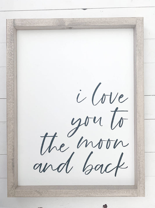 Ashwood Designs - I love you to the moon and back: Black / Dark Walnut
