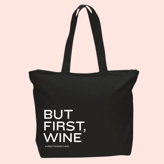 Creativien Studio - But first, wine tote bag