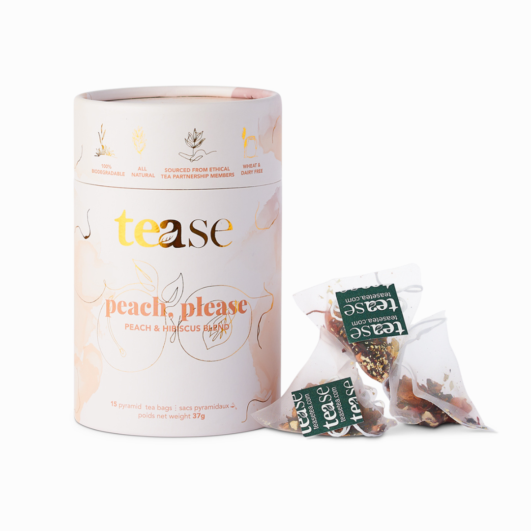 Tease | Wellness Tea Blends + Accessories - Peach Please: Hydration + Skin Support Wellness Tea Blendm