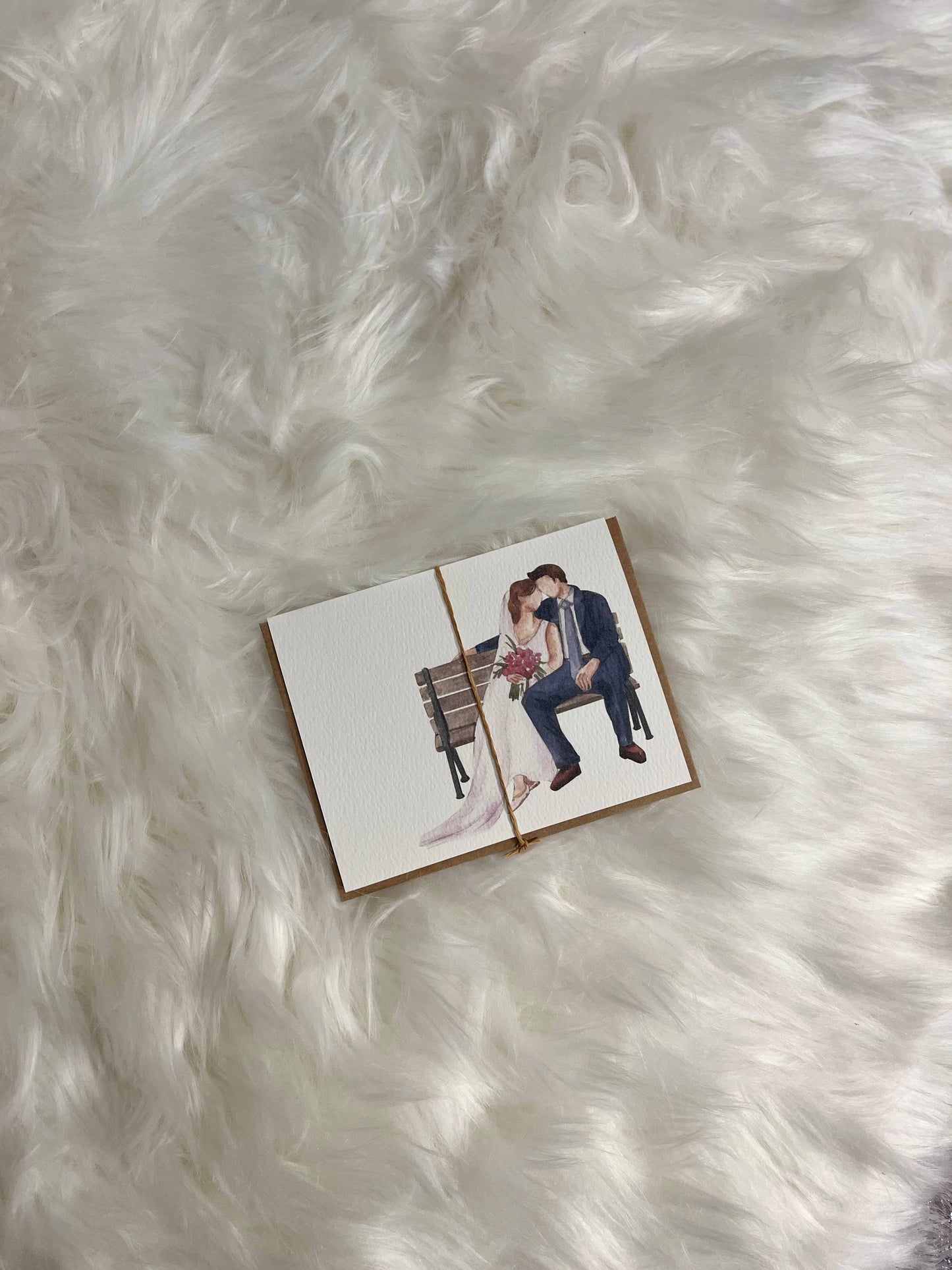 Paper Kuts - Bride and Groom Congratulations Card Includes Kraft Envelope: Square