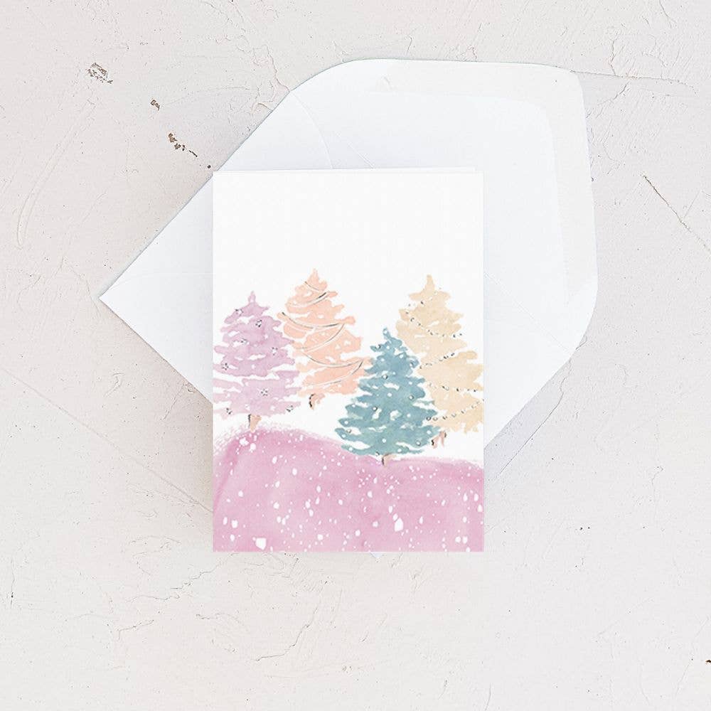 Almeida Illustrations - Mini Card - Pastel Christmas Enclosure Card