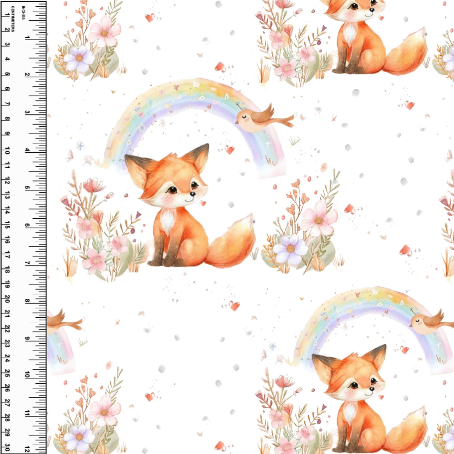 Busy Little Stitches - Foxy Rainbow Toddler Blanket