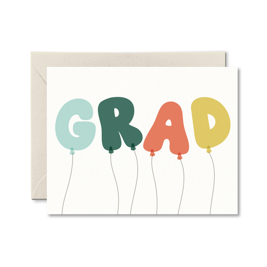Pretty by Her - GRAD Balloons Card