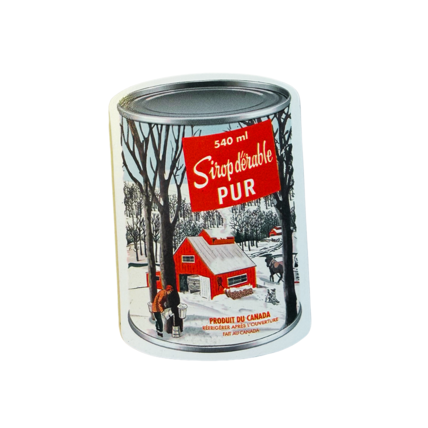 Seracon - Flexible Souvenir Magnet Maple Syrup Can: English