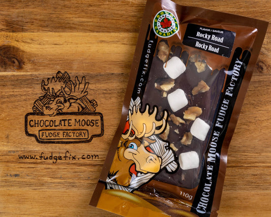 Chocolate Moose Fudge Factory - Fudge - Rocky Road 110gCase of 12: 110g