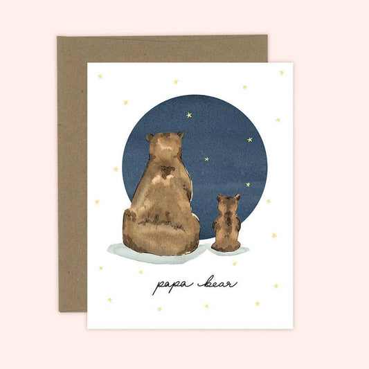Almeida Illustrations - Papa Bear Father's day card: Kraft