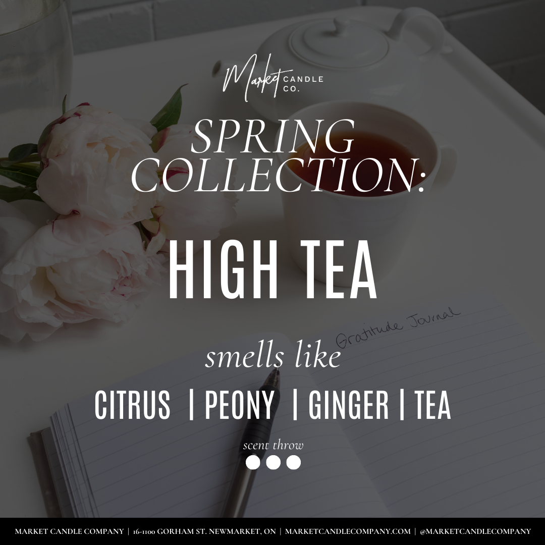 Market Candle Company - HIGH TEA SOY CANDLE: 8 oz Single Wick