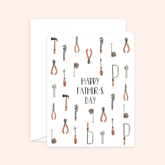 Almeida Illustrations - Handy Man - Father's Day Card: White