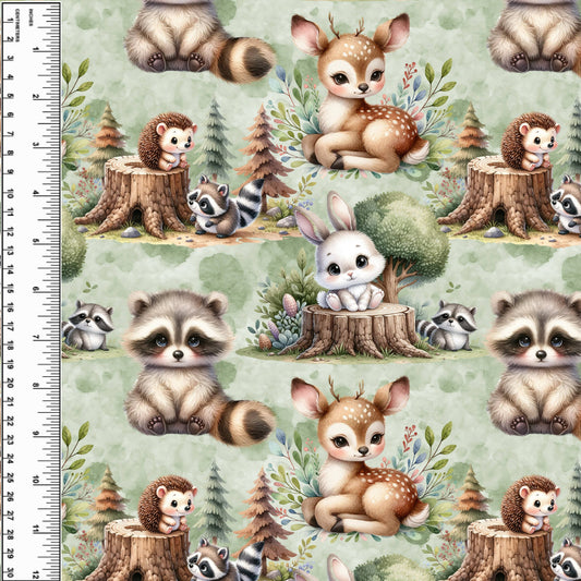 Busy Little Stitches - Woodland Big Eyes Toddler Blanket