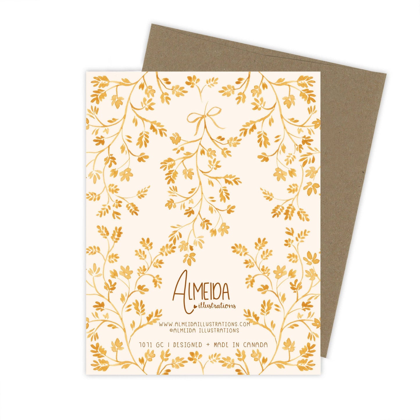 Almeida Illustrations - Ornate Wedding Day Card: White