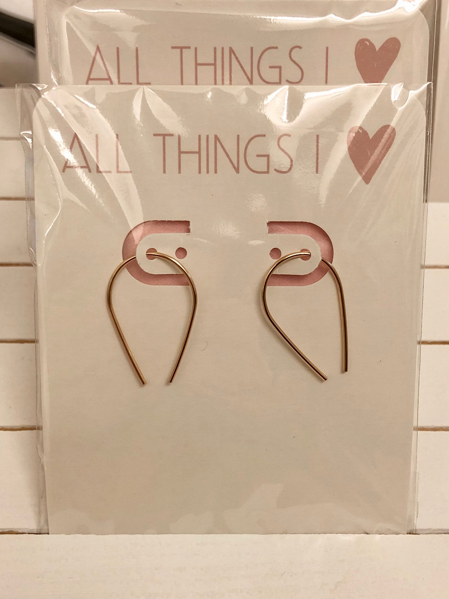 All Things I <3 - Wishbone threader earrings