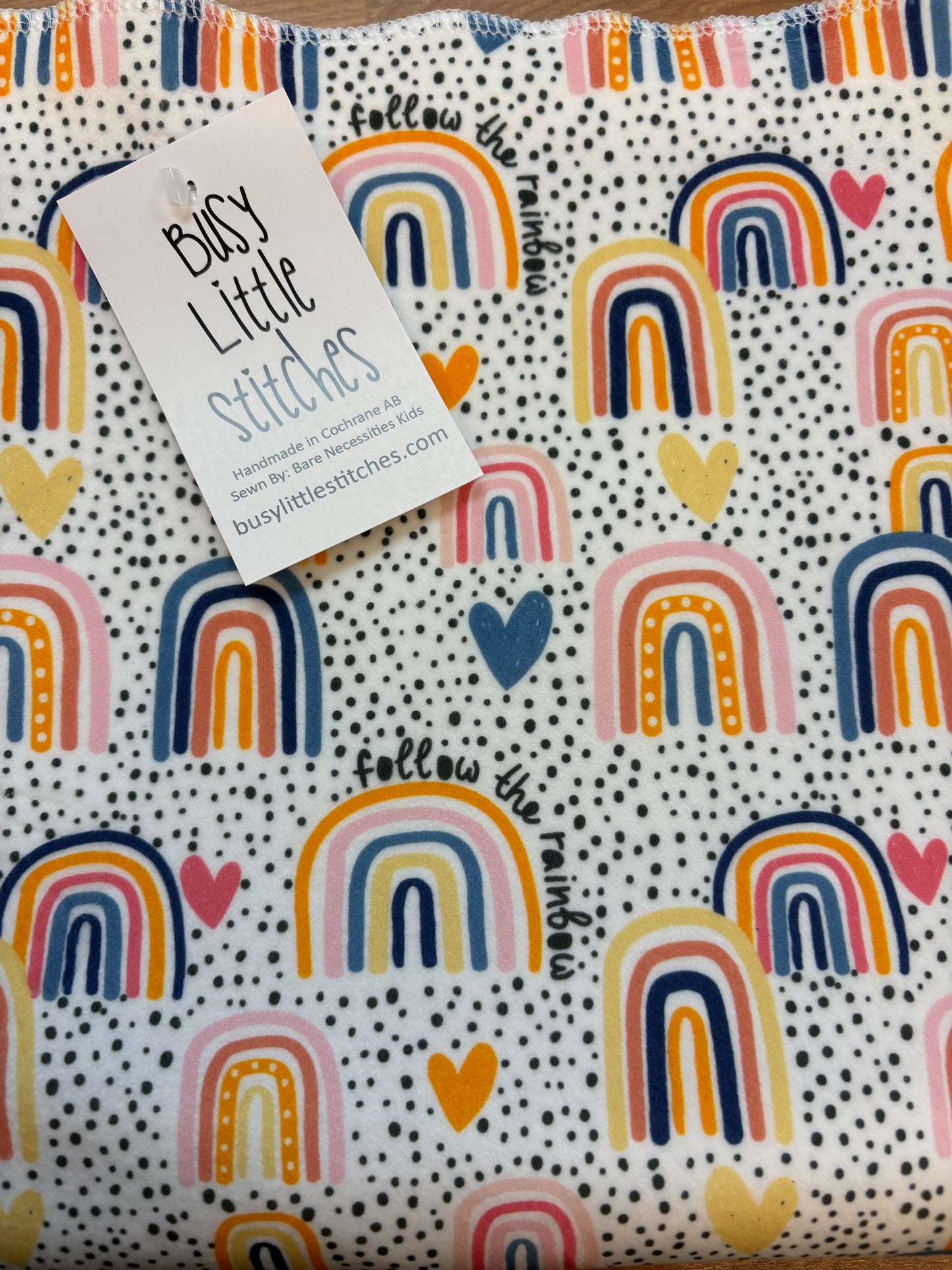 Busy little Stitches- Follow the Rainbow Toddler Blanket