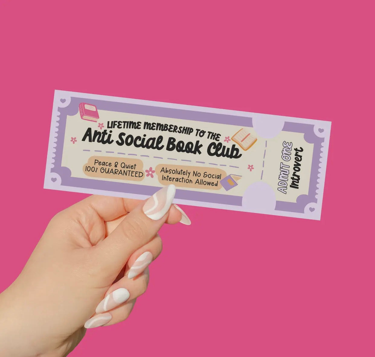 The Playful Pineapple - Anti Social Book Club Bookmark