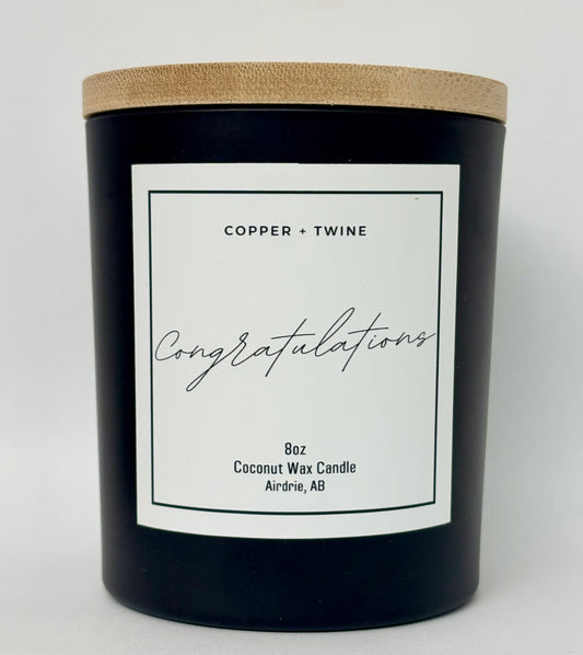 Copper & Twine - 'Congratualtions' Mahogany & Leather