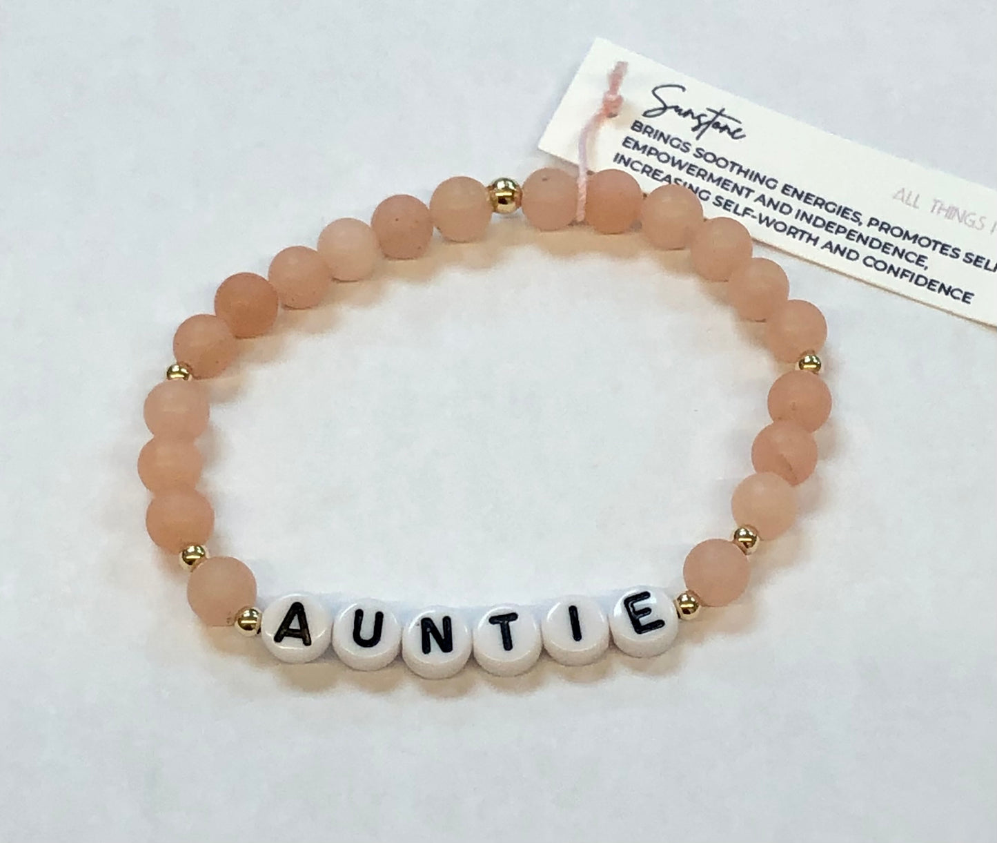 All Things I <3 - 'Auntie' lettered bracelet