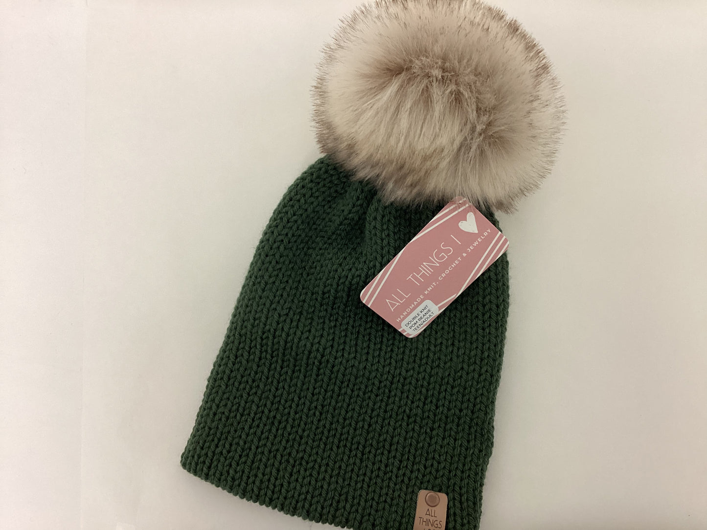 All Things I love - Double knit pom beanie