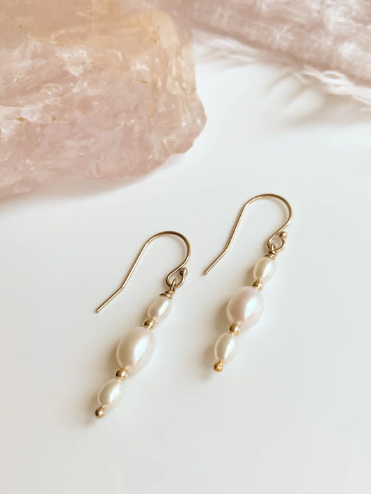 All things I heart - Pearl Drop Earrings