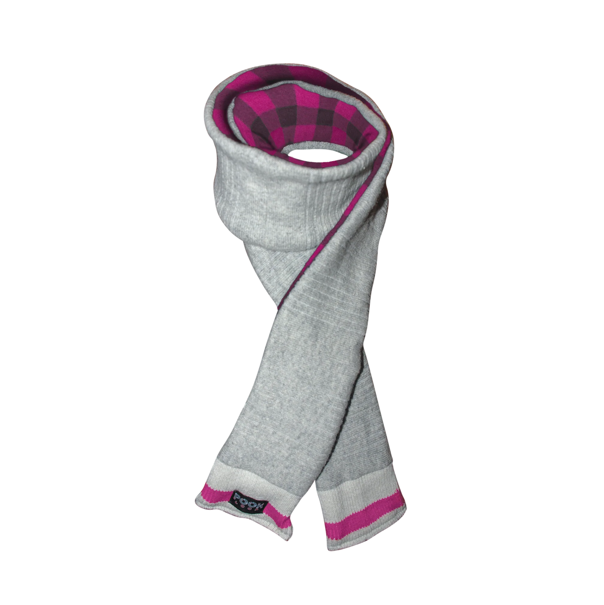 Pook- Loop Scarf - Pink w/ Pocket Mittens