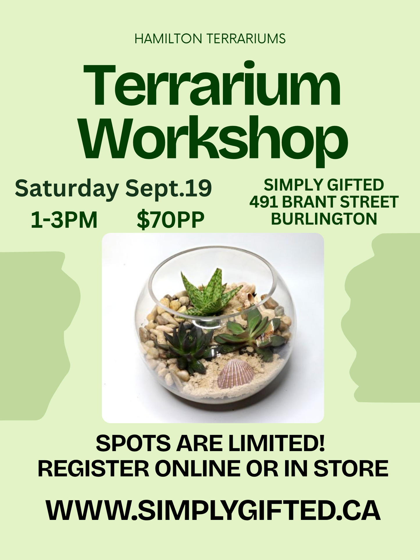 NEW * Terrarium Workshop September 19, 2026